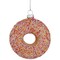 Northlight 4.75" Pink Frosted Doughnut Glass Christmas Ornament